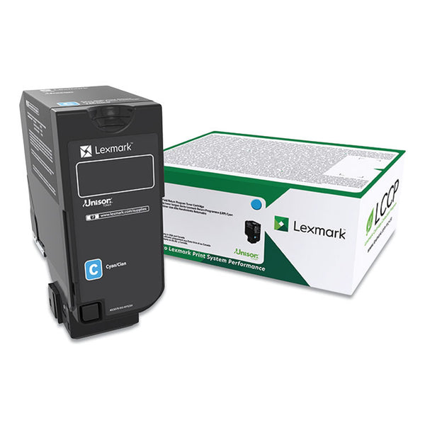 Lexmark™ 74C00CG Return Program Toner, 3,000 Page-Yield, Cyan (LEX74C00CG)