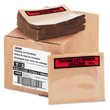 3M™ Top Print Self-Adhesive Packing List Envelope, Top-Print Front: Packing List/Invoice Enclosed, 4.5 x 5.5, Clear, 1,000/Box (MMMT11000)