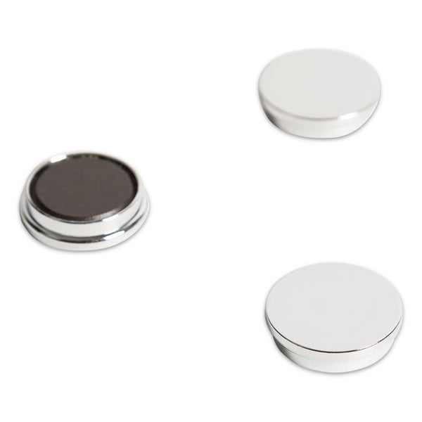 U Brands Board Magnets, Circles, Silver, 1.25" Diameter, 10/Pack (UBRIM130809)