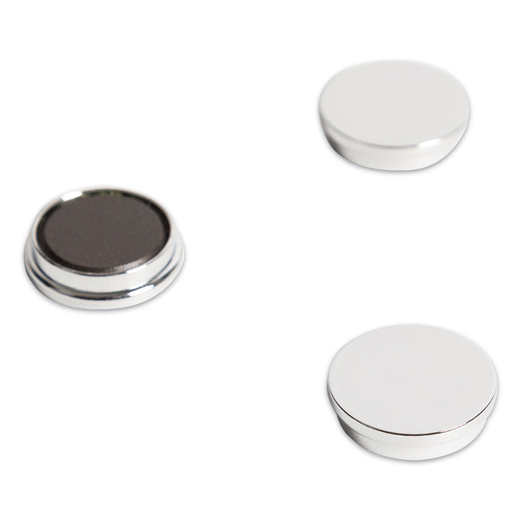 U Brands Board Magnets, Circles, Silver, 1.25" Diameter, 10/Pack (UBRIM130809) Pack of 10