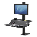 Fellowes Lotus VE Sit-Stand Workstation, 29" x 28.5" x 27.5" to 42.5", Black (FEL8080101) Each