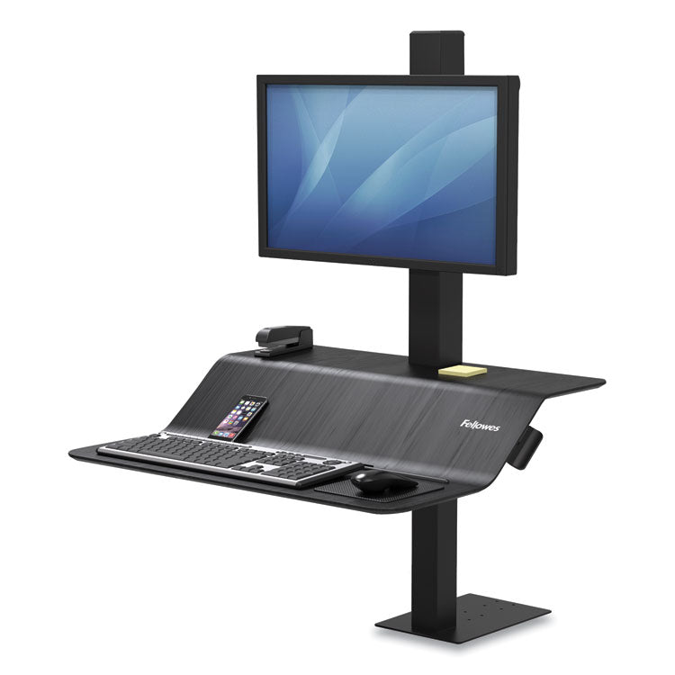 Fellowes Lotus VE Sit-Stand Workstation, 29" x 28.5" x 27.5" to 42.5", Black (FEL8080101) Each