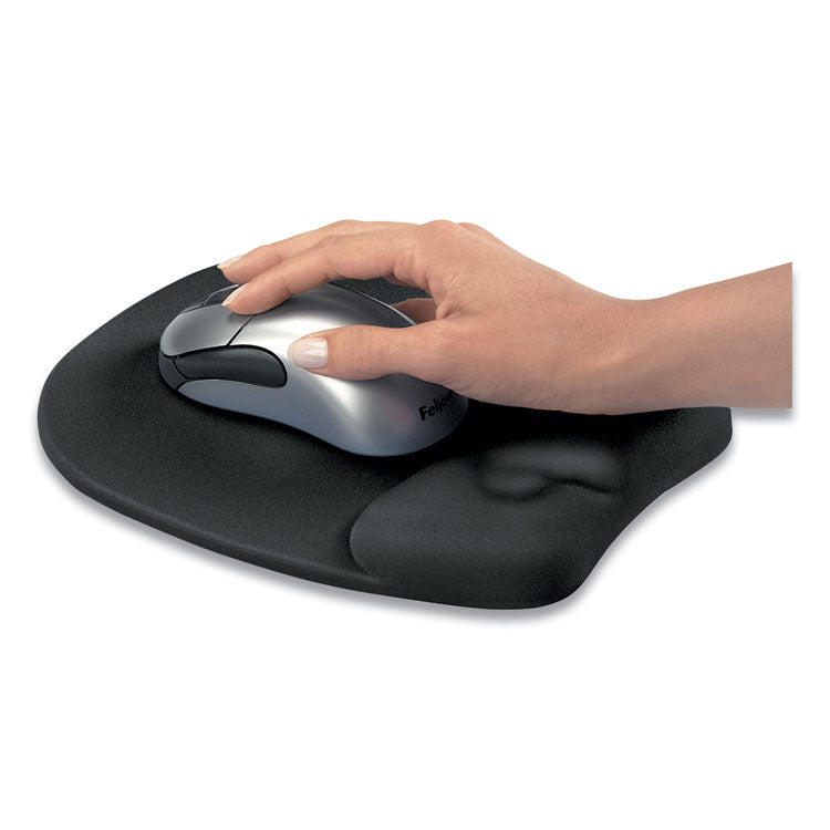 Fellowes® Memory Foam Mouse Pad with Wrist Rest, 7.93 x 9.25, Black (FEL9176501)