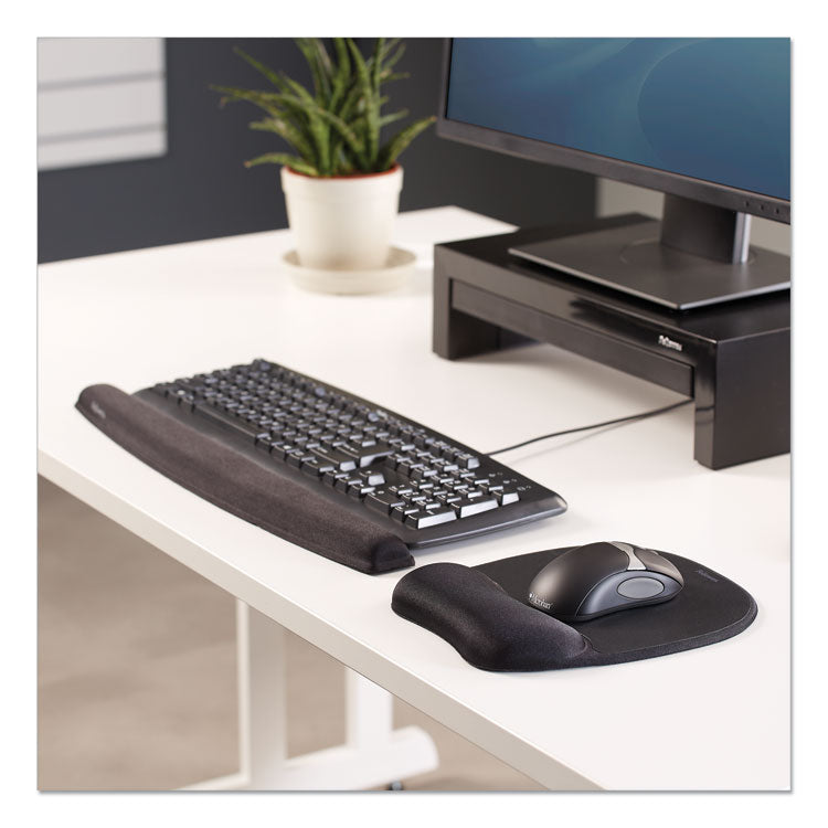 Fellowes® Memory Foam Keyboard Wrist Rest, 19.31 x 2.31, Black (FEL9178201)