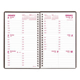 Brownline® DuraFlex Weekly Planner, 8 x 5, Black Cover, 12-Month (Jan to Dec): 2024 (REDCB75VBLK)