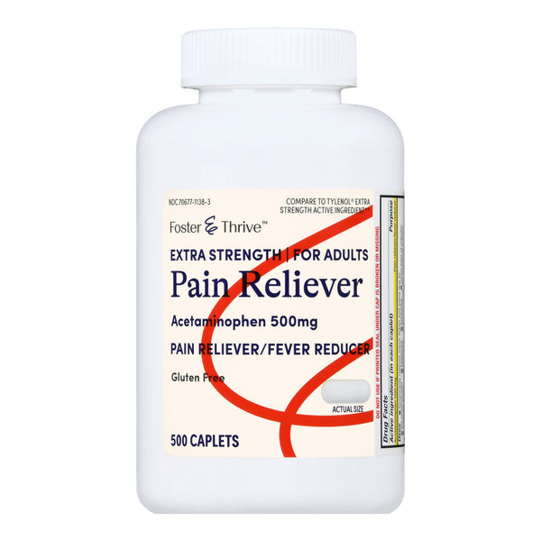 Foster & Thrive™ Pain Relief 500 mg Strength Acetaminophen Caplet 500 per Bottle (1238957_BT) 1/BT
