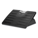 Fellowes® Adjustable Locking Footrest with Microban, 17.5w x 13.13d x 4.13 to 5.63h, Black/Silver (FEL8035001) Each