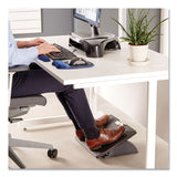 Fellowes® Adjustable Locking Footrest with Microban, 17.5w x 13.13d x 4.13 to 5.63h, Black/Silver (FEL8035001) Each