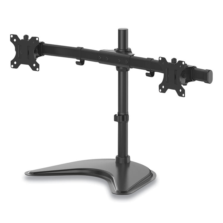 Fellowes® Professional Series Freestanding Dual Horizontal Monitor Arm, For 30" Monitors, 35.75" x 11" x 18.25", Black, Supports 17 lb (FEL8043701)