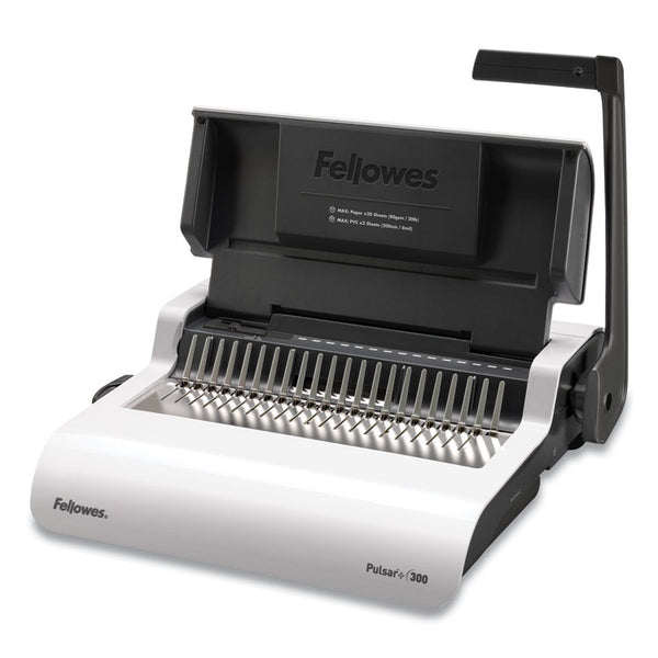 Fellowes® Pulsar Manual Comb Binding System, 300 Sheets, 18.13 x 15.38 x 5.13, White (FEL5006801)