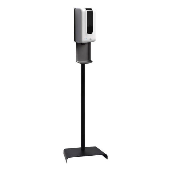 GN1 Automatic Hand Sanitizer Dispenser with Floor Stand and Tray, 1,200 mL, 13 x 11.4 x 51.63, White/Gray (GN1F1406STS)