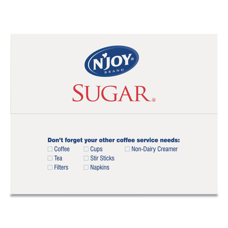 N'Joy Sugar Packets, 0.1 oz, 2,000 Packets/Box (NJOSUG72101) Box of 100