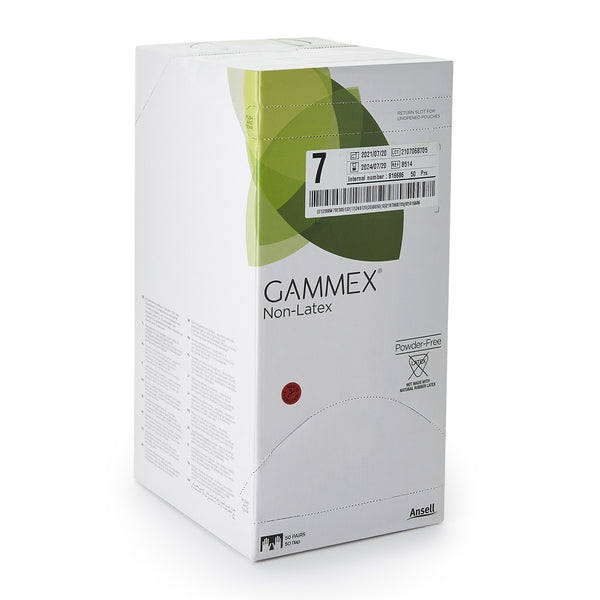 GAMMEX® Non-Latex Surgical Glove Size 7 Sterile Polyisoprene Standard Cuff Length Micro-Textured Green Chemo Tested (364345_BX) 50/BX