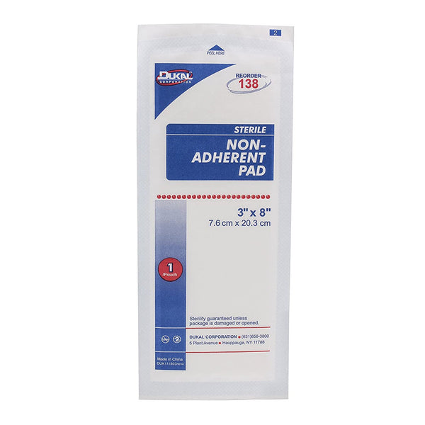 Dukal™ Non-Adherent Dressing 3 X 8 Inch Sterile 1 per Pack (663557_PK) 1/PK