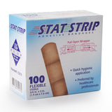 American® White Cross Stat Strip® Adhesive Strip 3/4 X 3 Inch Fabric Rectangle Tan Sterile (197057_CS) 1200/CS