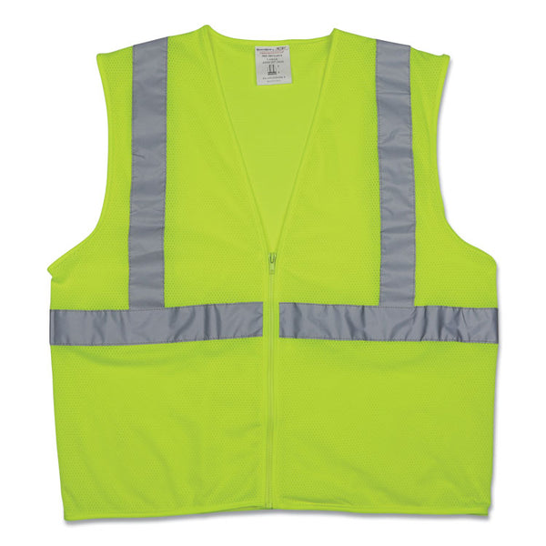 PIP Zipper Safety Vest, X-Large, Hi-Viz Lime Yellow (PID302MVGZLYXL)