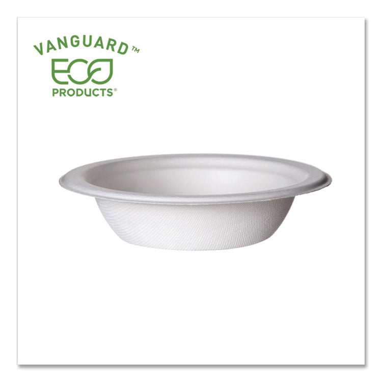 Eco-Products® Vanguard Renewable and Compostable Sugarcane Bowls, 12 oz, White, 1,000/Carton (ECOEPBL12NFA) Case Of 1,000