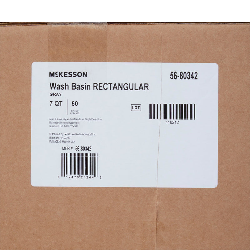 McKesson Wash Basin 7 Quart Rectangle NonSterile (1028129_EA) 1/EA