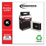 Innovera® Remanufactured Black Ink, Replacement for LC51BK, 500 Page-Yield (IVR20051) Each