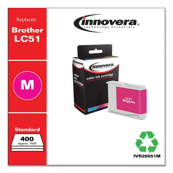 Innovera® Remanufactured Magenta Ink, Replacement for LC51M, 400 Page-Yield (IVR20051M) Each