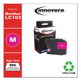 Innovera® Remanufactured Magenta High-Yield Ink, Replacement for LC103M, 600 Page-Yield, Ships in 1-3 Business Days (IVRLC103M) Each