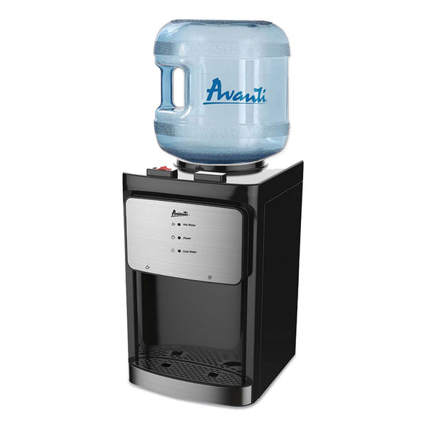 Avanti Counter Top Thermoelectric Hot and Cold Water Dispenser, 3 to 5 gal, 12 x 13 x 20, Black (AVAWDT40Q3SIS) Each