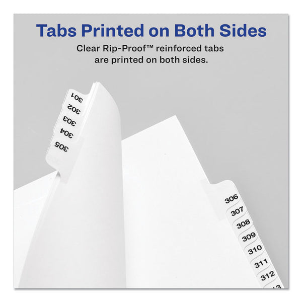 Avery® Preprinted Legal Exhibit Side Tab Index Dividers, Avery Style, 10-Tab, 2, 11 x 8.5, White, 25/Pack (AVE11912)