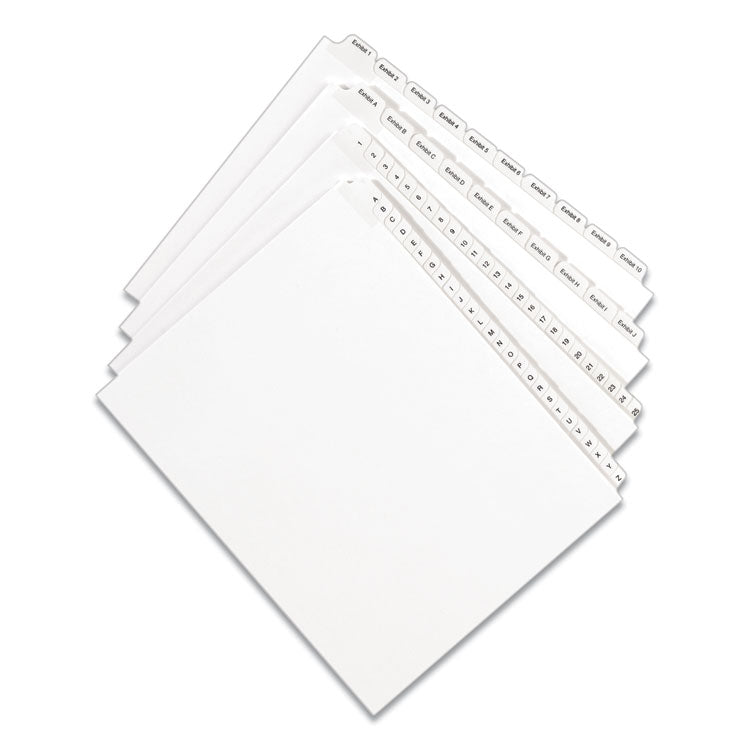 Avery® Preprinted Legal Exhibit Side Tab Index Dividers, Allstate Style, 25-Tab, 1 to 25, 11 x 8.5, White, 1 Set, (1701) (AVE01701)