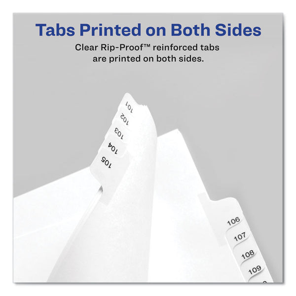 Avery® Preprinted Legal Exhibit Side Tab Index Dividers, Allstate Style, 26-Tab, A to Z, 11 x 8.5, White, 1 Set, (1700) (AVE01700)