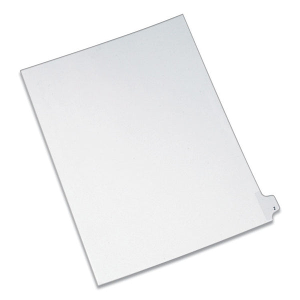 Avery® Preprinted Legal Exhibit Side Tab Index Dividers, Allstate Style, 26-Tab, Z, 11 x 8.5, White, 25/Pack (AVE82188)