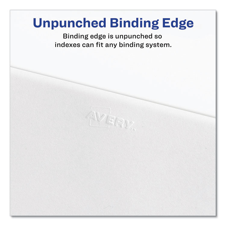 Avery® Preprinted Legal Exhibit Side Tab Index Dividers, Avery Style, 10-Tab, 10, 11 x 8.5, White, 25/Pack (AVE11920)