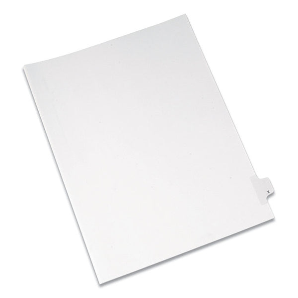 Avery® Preprinted Legal Exhibit Side Tab Index Dividers, Allstate Style, 26-Tab, X, 11 x 8.5, White, 25/Pack (AVE82186)
