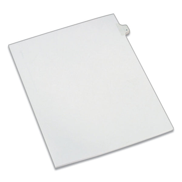 Avery® Preprinted Legal Exhibit Side Tab Index Dividers, Allstate Style, 10-Tab, 4, 11 x 8.5, White, 25/Pack (AVE82202)