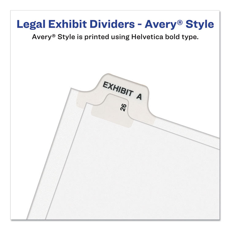 Avery® Preprinted Legal Exhibit Side Tab Index Dividers, Avery Style, 26-Tab, C, 11 x 8.5, White, 25/Pack, (1403) (AVE01403)