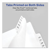Avery&reg; Preprinted Legal Exhibit Side Tab Index Dividers, Allstate Style, 10-Tab, 7, 11 x 8.5, White, 25/Pack (AVE82205) Set of 25