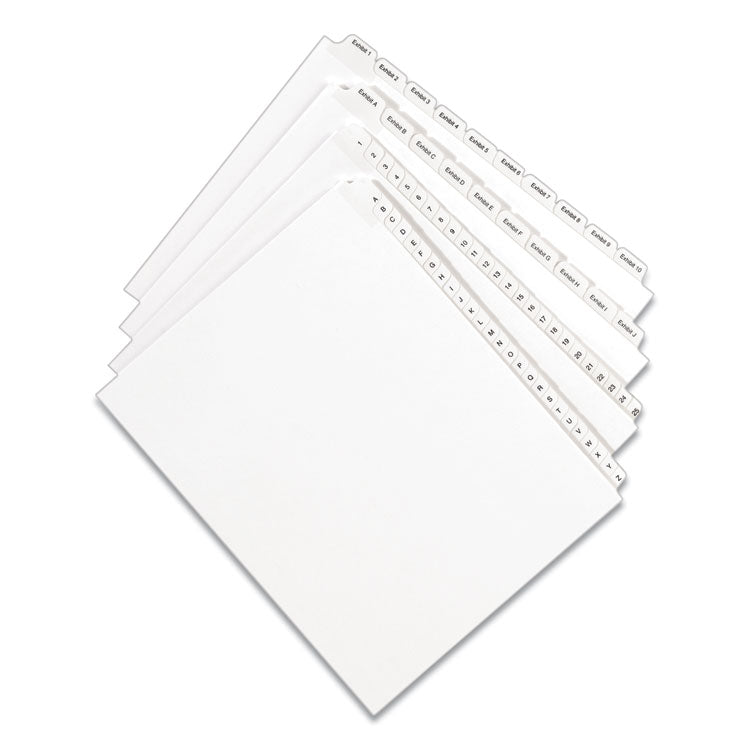 Avery® Preprinted Legal Exhibit Side Tab Index Dividers, Allstate Style, 25-Tab, 101 to 125, 11 x 8.5, White, 1 Set, (1705) (AVE01705)