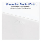 Avery® Preprinted Legal Exhibit Side Tab Index Dividers, Allstate Style, 10-Tab, 4, 11 x 8.5, White, 25/Pack (AVE82202)