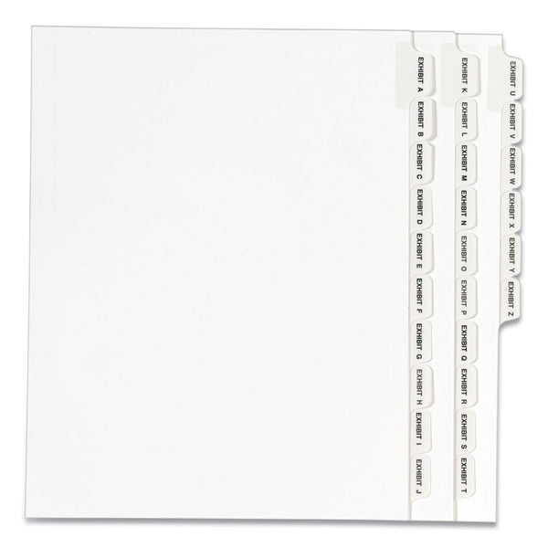 Avery® Preprinted Legal Exhibit Side Tab Index Dividers, Avery Style, 26-Tab, Exhibit A to Exhibit Z, 11 x 8.5, White, 1 Set, (1370) (AVE01370)