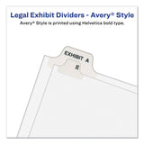 Avery® Preprinted Legal Exhibit Side Tab Index Dividers, Avery Style, 27-Tab, A to Z, 11 x 8.5, White, 1 Set (AVE11374)