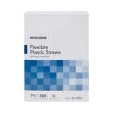 McKesson Flexible Drinking Straw 7-3/4 Inch Length White Individually Wrapped (485517_CS) 20/CS