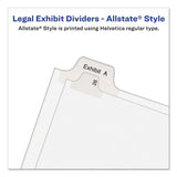 Avery® Preprinted Legal Exhibit Side Tab Index Dividers, Allstate Style, 25-Tab, Exhibit 1 to Exhibit 25, 11 x 8.5, White, 1 Set (AVE82106)