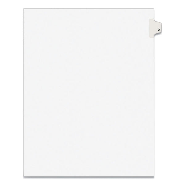 Avery® Preprinted Legal Exhibit Side Tab Index Dividers, Avery Style, 10-Tab, 2, 11 x 8.5, White, 25/Pack (AVE11912)