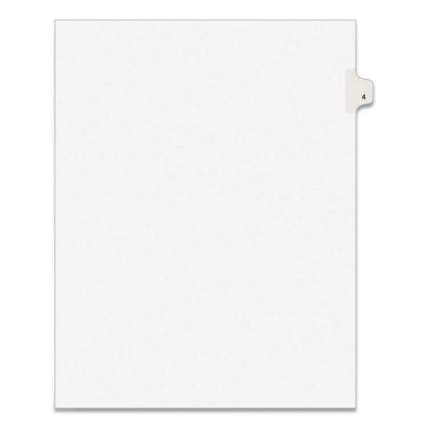 Avery® Preprinted Legal Exhibit Side Tab Index Dividers, Avery Style, 10-Tab, 4, 11 x 8.5, White, 25/Pack (AVE11914)