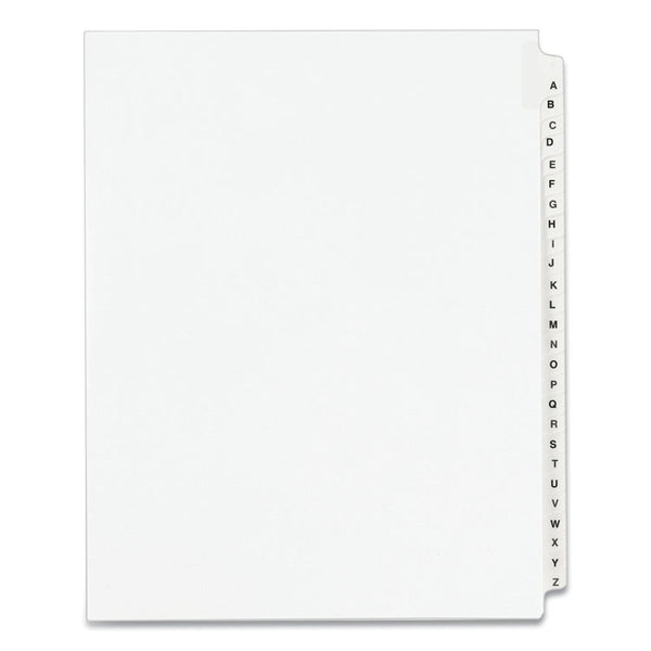 Avery® Preprinted Legal Exhibit Side Tab Index Dividers, Avery Style, 26-Tab, A to Z, 11 x 8.5, White, 1 Set, (1400) (AVE01400)