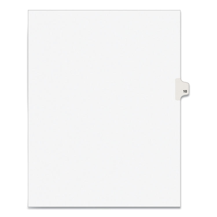 Avery® Preprinted Legal Exhibit Side Tab Index Dividers, Avery Style, 10-Tab, 10, 11 x 8.5, White, 25/Pack (AVE11920)