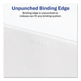 Avery® Preprinted Legal Exhibit Side Tab Index Dividers, Avery Style, 26-Tab, 51 to 75, 11 x 8.5, White, 1 Set (AVE11396)