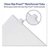 Avery&reg; Preprinted Legal Exhibit Side Tab Index Dividers, Allstate Style, 10-Tab, 24, 11 x 8.5, White, 25/Pack (AVE82222) Set of 25