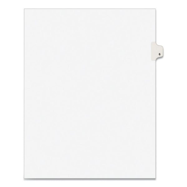Avery® Preprinted Legal Exhibit Side Tab Index Dividers, Avery Style, 10-Tab, 6, 11 x 8.5, White, 25/Pack (AVE11916)