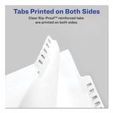 Avery&reg; Preprinted Legal Exhibit Side Tab Index Dividers, Allstate Style, 10-Tab, 24, 11 x 8.5, White, 25/Pack (AVE82222) Set of 25