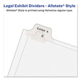 Avery® Preprinted Legal Exhibit Side Tab Index Dividers, Allstate Style, 10-Tab, I to X, 11 x 8.5, White, 1 Set (AVE82319)